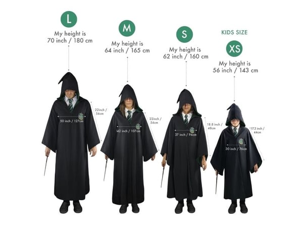 Slytherin-kappa med slips