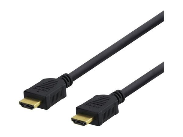 DELTACO HDMI-1070D - HDMI-kabel med Ethernet - HDMI hann til HDMI hann - 10 m - svart - 4K-støtte