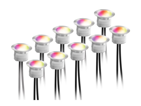 DELTACO SMART HOME SH-DLK01 - Altanlampa - 0.7 W - 16 miljoner färger/varmvitt ljus - 2700 K - silver (paket om 10)