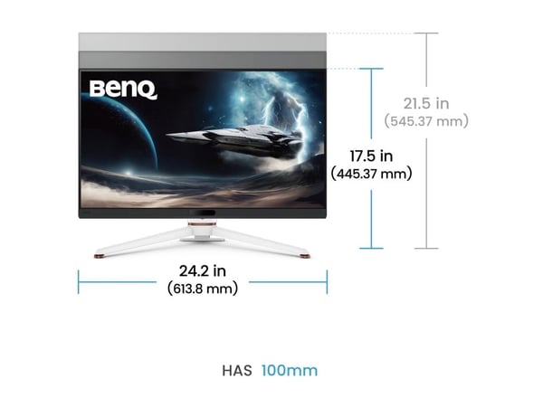 BenQ Mobiuz EX271Q - LED-skjerm - gaming - 27" - 2560 x 1440 QHD @ 180 Hz - IPS - 400 cd/m² - 1000:1 - DisplayHDR 400 - 1 ms - 2xHDMI, DisplayPort,...