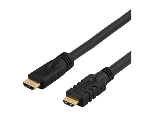 DELTACO HDMI-1150 - HDMI-kabel med Ethernet - HDMI hann til HDMI hann - 15 m - svart
