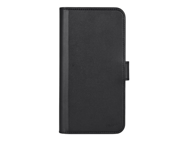 DELTACO - Lommebok for mobiltelefon - 2-i-1, magnetisk - MagSafe-samsvar - veganlær, PU-skinn (termoplastisk polyuretan + polykarbonat) - svart - f...