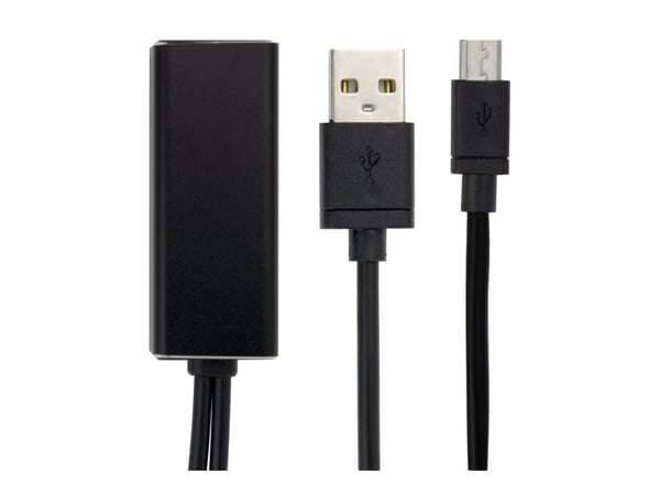 DELTACO CAST-ETHERNET - Nettverksadapter - USB - 10/100 Ethernet x 1 - svart - for Google Chromecast