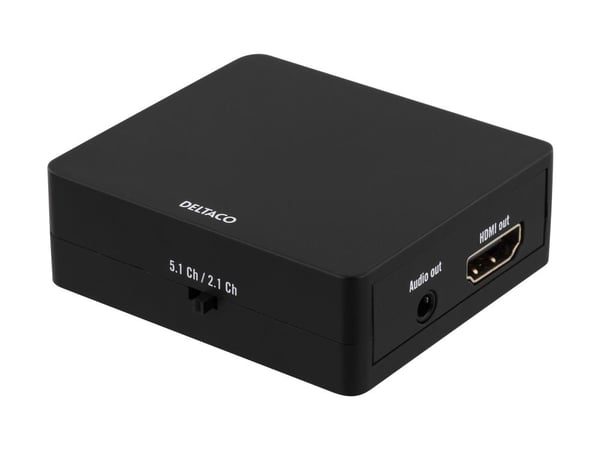 DELTACO HDMI-7038 - HDMI-lydsignalutskiller - svart