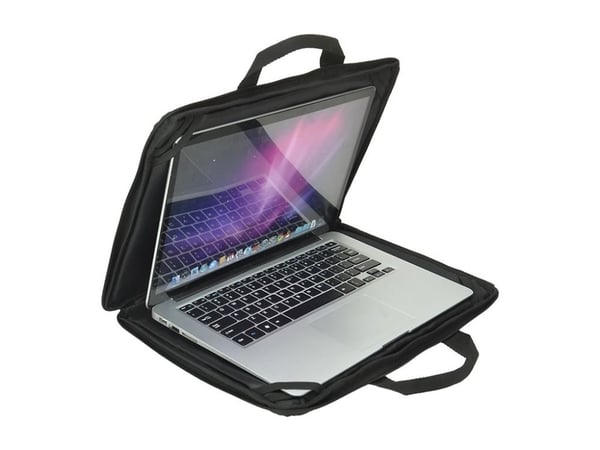 DELTACO - Notebookhylster - resirkulert, håndtak, skulderstropp - 15.6" - 16" - svart