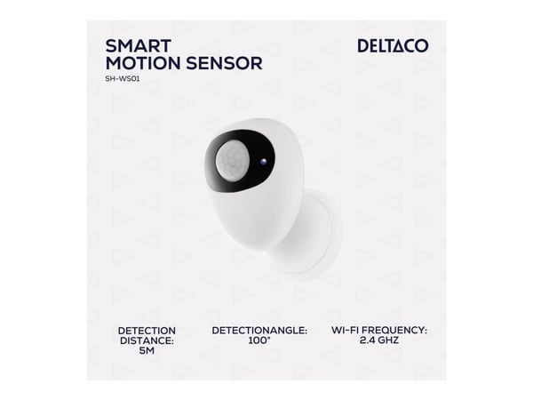 DELTACO SH-WS01 - Rörelsesensor - trådlös - 802.11b/g/n - 2.4 Ghz