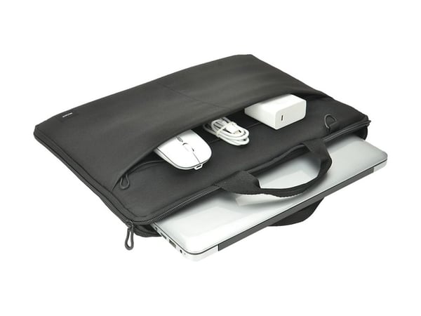 DELTACO - Notebookhylster - resirkulert, håndtak, skulderstropp - 15.6" - 16" - svart