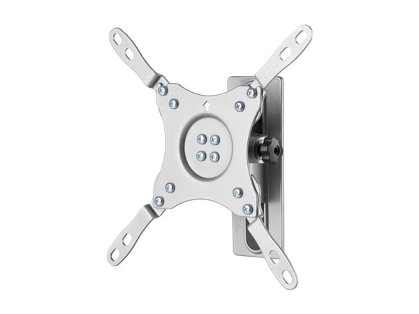 Deltaco ARM-0265, 75 x 75 mm, 200 x 200 mm, -42 - 45°, -45 - 45°, Alumiini, Ruostumaton teräs, Hopea