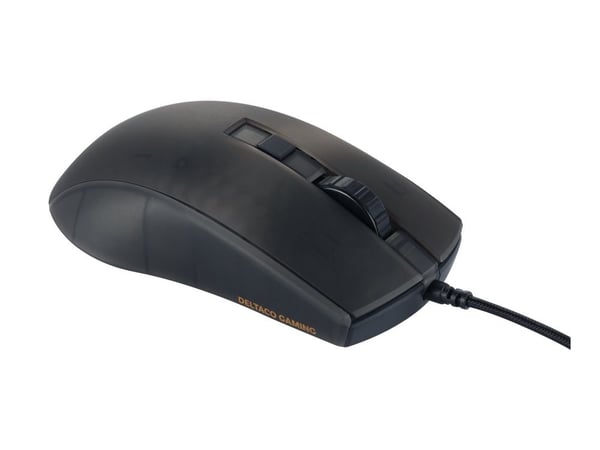 Deltaco GAM-144, Høyrehånd, USB Type-A, 6200 dpi, Svart