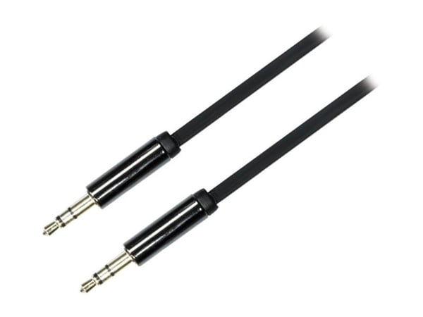 DELTACO AUD-101 - Lydkabel - mini-phone stereo 3.5 mm hann til mini-phone stereo 3.5 mm hann - 1 m - svart