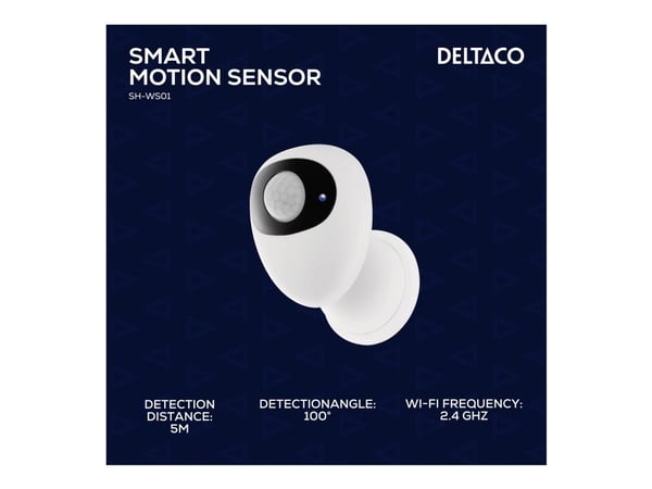 DELTACO SH-WS01 - Rörelsesensor - trådlös - 802.11b/g/n - 2.4 Ghz