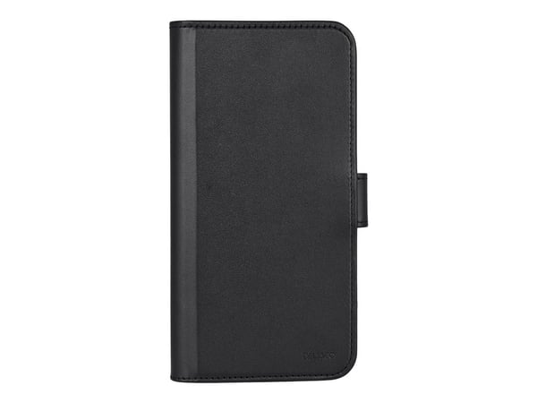 DELTACO - Lommebok for mobiltelefon - 2-i-1, magnetisk - MagSafe-samsvar - veganlær, PU-skinn (termoplastisk polyuretan + polykarbonat) - svart - f...