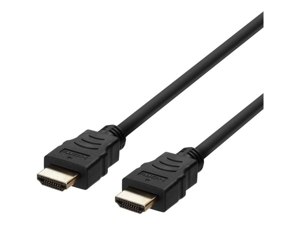 DELTACO - Ultra High Speed - HDMI-kabel - HDMI hane till HDMI hane - 50 cm - skärmad - svart - 4K120Hz stöd, 8K60Hz stöd