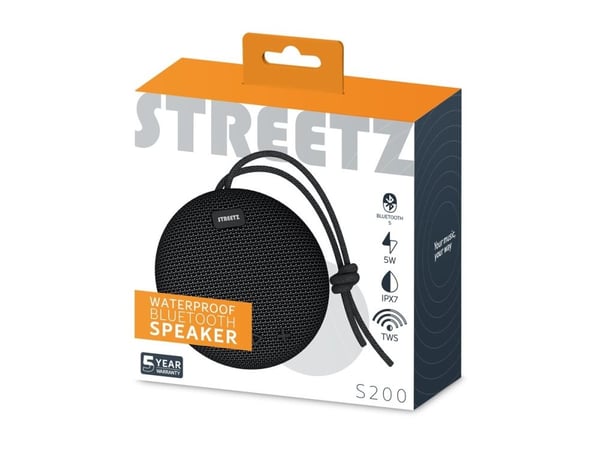 STREETZ CM763 - Høyttaler - for bærbar bruk - trådløs - Bluetooth - 5 watt - svart