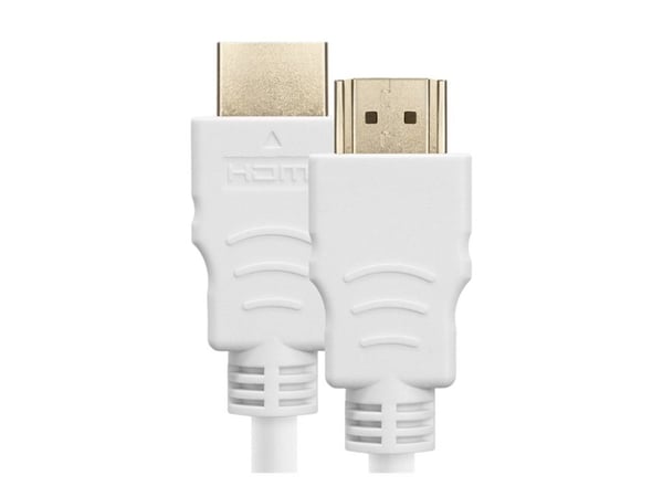 DELTACO HU-30A - Ultra High Speed - HDMI-kabel - HDMI hann til HDMI hann - 3 m - hvit - 4K 120 Hz støtte, 8K 60Hz støtte