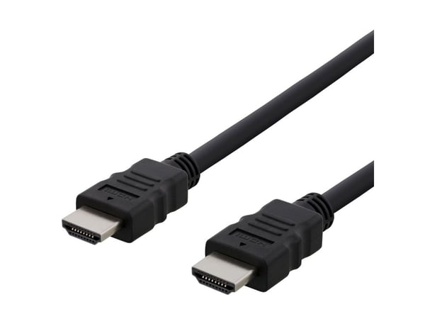 DELTACO HDMI-910 - High Speed - HDMI-kaapeli Ethernetillä - HDMI-uros HDMI-uros - 1 m - musta (100 kpl)