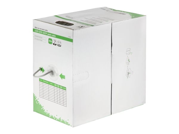 DELTACO TP-48BH - Irtokaapeli - 305 m - UTP - CAT 6 - harmaa - harmaa