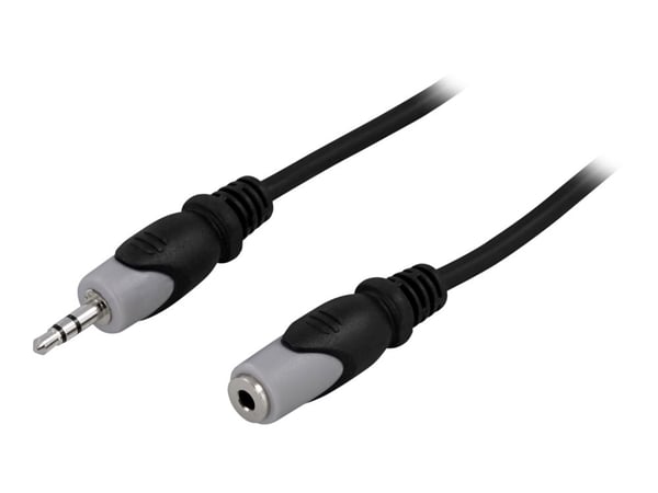 DELTACO MM-158 - Lydforlengelseskabel - mini-phone stereo 3.5 mm hann til mini-phone stereo 3.5 mm hunn - 50 cm