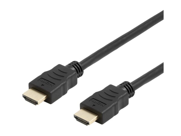 DELTACO HDMI-1030D-FLEX - High Speed - HDMI-kaapeli med Ethernet - HDMI han til HDMI han - 3 m - lajittelu - 4K-tuki
