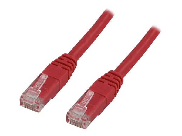 DELTACO - Koblingskabel - RJ-45 (hann) til RJ-45 (hann) - 3 m - UTP - CAT 6 - rød