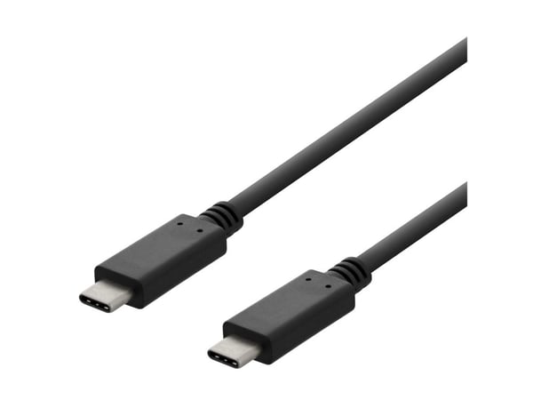 DELTACO USBC-2003 - USB-kabel - USB-C (hann) til USB-C (hann) - USB 2.0 - 3 A - 3 m - svart