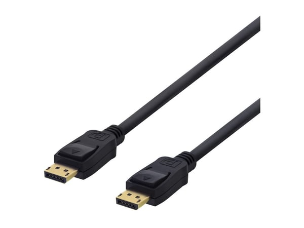 DELTACO - Skjermkabel - DisplayPort (hann) til DisplayPort (hann) - 10 m - låst, formstøpt - svart
