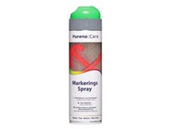 Pureno markeringsspray 500 ml - Grön avsedd för markering av vägar, byggnader, tunnlar etc