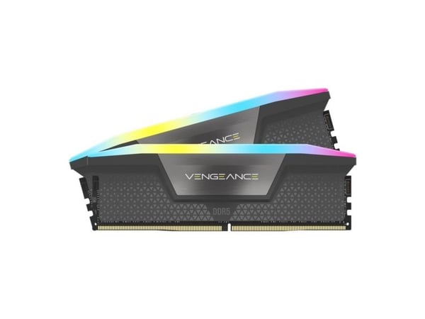 CORSAIR Vengeance RGB - DDR5 - sett - 64 GB: 2 x 32 GB - DIMM 288-pin - 5600 MT/s / PC5-44800 - CL40 - 1.25 V - kjølig grå