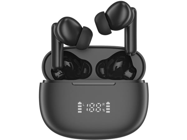 Audeeo Navigator TWS-hodetelefoner med LED-skjerm (sort)