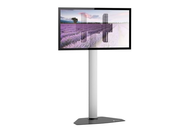 Techly ICA-TR51, 165,1 cm (65"), 400 x 200 mm, 600 x 400 mm, 90°, Aluminium, Sort, Sølv