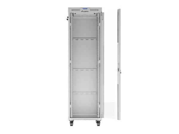 19" 42U 600X800 GRÅ LANBERG GLASDÖRR (FLAT PACK) V2