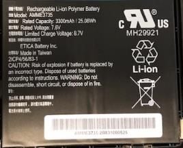 Zebra - Batteri for nettbrett - litiumpolymer - 4950 mAh - 38.1 Wh - for Zebra ET51, ET56