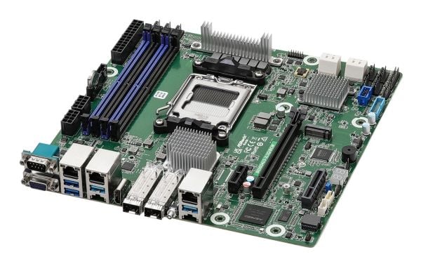 ASRock Rack B650D4U3-2L2Q/BCM - Hovedkort - micro ATX - Socket AM5 - AMD B650E Chipset - USB 3.2 Gen 1 - 2 x 25 Gigabit LAN, 2 x Gigabit LAN - innb...