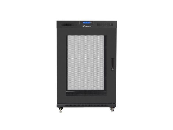 19" 22U 800X1000 MUSTA LCD-LEVY REI'ITETTY OVI LANBERG ASENNUSTELINE (FLAT PACK) V2