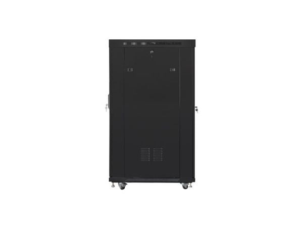 19" 22U 800X1000 MUSTA LCD-LEVY REI'ITETTY OVI LANBERG ASENNUSTELINE (FLAT PACK) V2