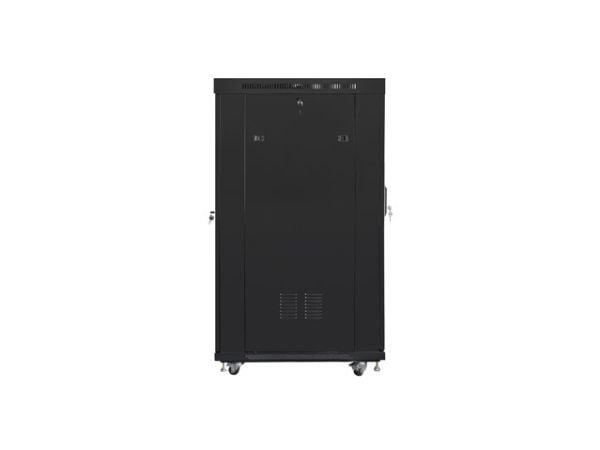 19" 22U 800X1000 MUSTA LCD-LEVY REI'ITETTY OVI LANBERG ASENNUSTELINE (FLAT PACK) V2