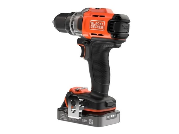 batteridrevet drill/driver, 45Nm, 18V POWERCONNECT, Black & Decker [BCD382D2XK-QW] 2x2.0Ah, koffert