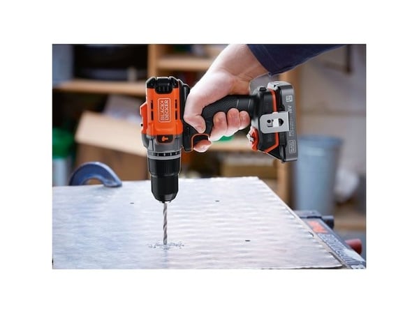 drill/driver smūginis batteri, 45Nm, 18V POWERCONNECT, Black & Decker [BCD383D1XK-QW] 2.0Ah, klasse