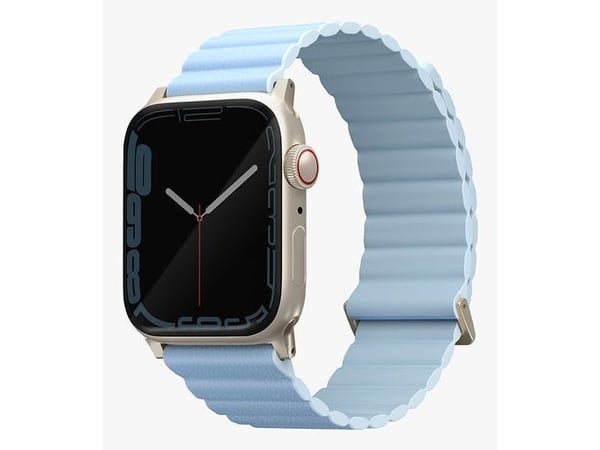 Uniq Revix Premium Edition, Strop / Belte, Smartklokke, Lyseblå, Apple, Apple Watch 42/41/40mm, Ekte lær, Silikon, Rustfritt stål