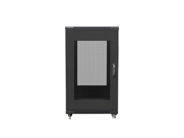 19" 22U 600X800 MUSTA REI'ITETTY OVI LANBERG ASENNUSTELINE (FLAT PACK)