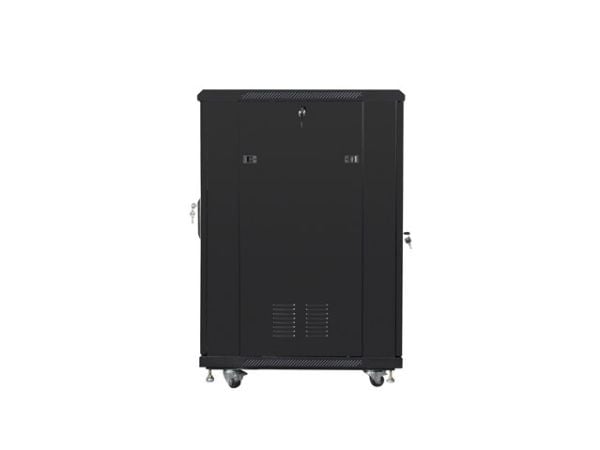19" 22U 600X800 MUSTA REI'ITETTY OVI LANBERG ASENNUSTELINE (FLAT PACK)