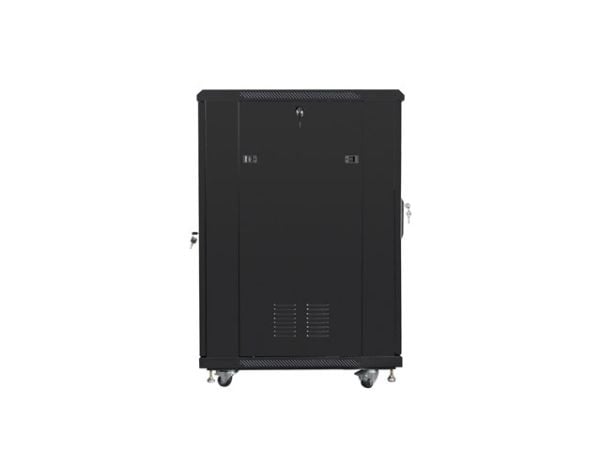19" 22U 600X800 MUSTA REI'ITETTY OVI LANBERG ASENNUSTELINE (FLAT PACK)
