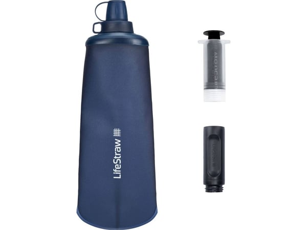 Peak squeeze-filterflaska 1 l mountain blue