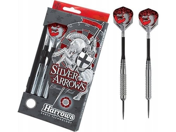 Harrows steeltip silver dartpilar 18 g (Harrows Rzutki Steeltip Silver Arrows)