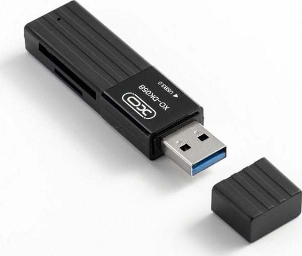 XO minnekortleser DK05B 2-i-1 USB 3.0, svart