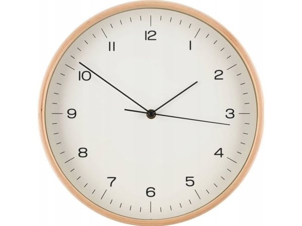 Veggklokke i kryssfiner, Ø 31 cm
