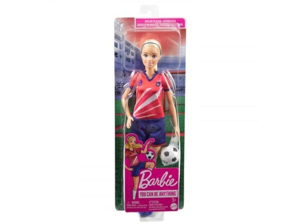 Barbie fotballdukke rød HCN17 /6