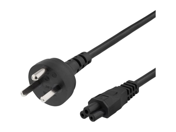DELTACO Power cable, 2m, DK 2-5a to IEC C5, 2,4A, grounded, black
