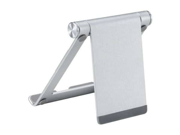 Sammenleggbart stativ for nettbrett og telefoner DELTACO, aluminium / ARM-0516