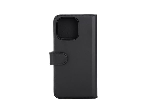 DELTACO - Lommebok for mobiltelefon - 2-i-1, magnetisk - MagSafe-samsvar - veganlær, PU-skinn (termoplastisk polyuretan + polykarbonat) - svart - f...